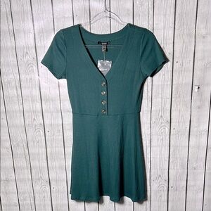 Forever 21 knit ribbed green dress size medium